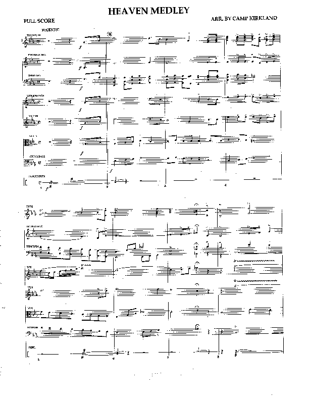 Heaven Medley (Instrumental) Conductor's Score (Camp Kirkland)