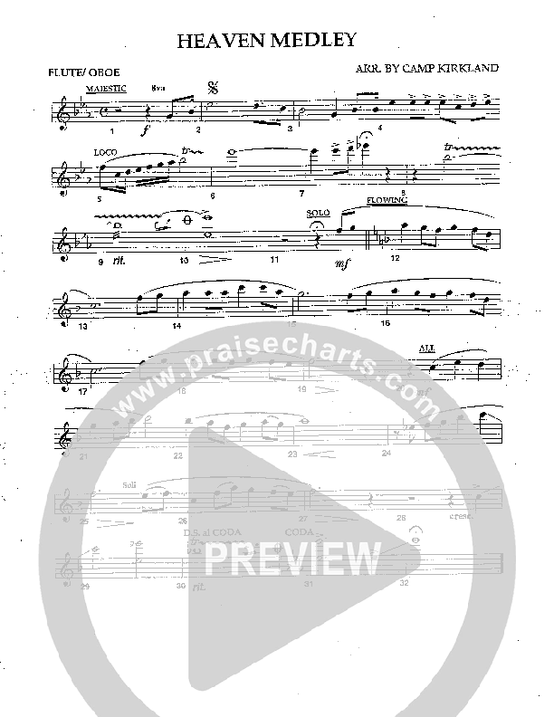 Heaven Medley (Instrumental) Flute/Oboe (Camp Kirkland)