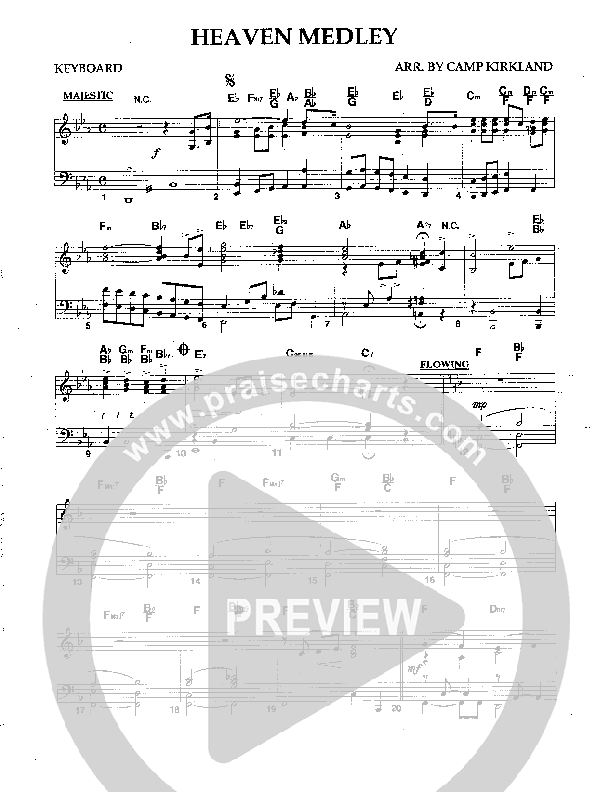 Heaven Medley (Instrumental) Piano Sheet (Camp Kirkland)