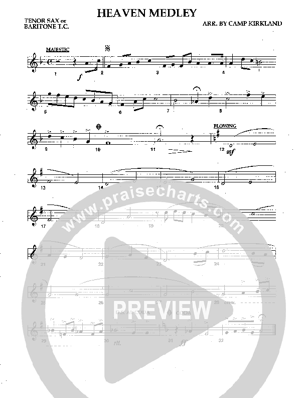 Heaven Medley (Instrumental) Tenor Sax/Baritone T.C. (Camp Kirkland)