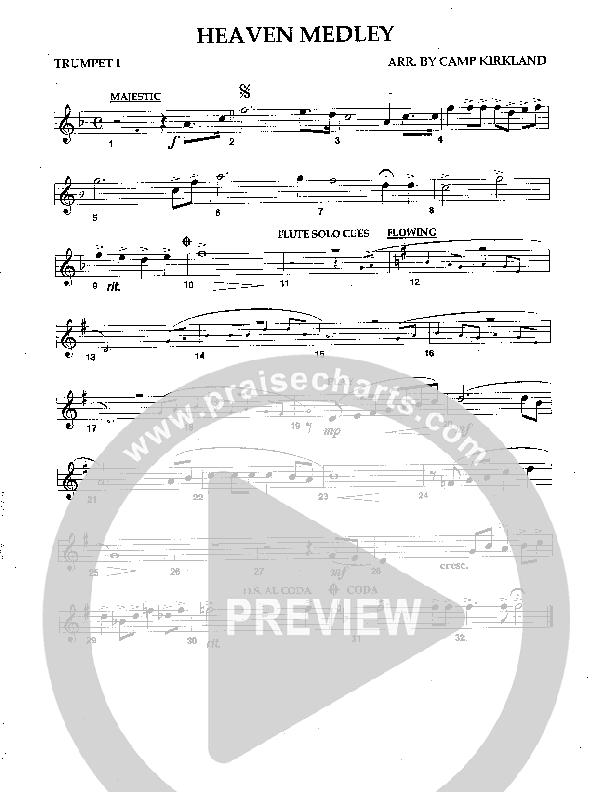 Heaven Medley (Instrumental) Trumpet 1 (Camp Kirkland)