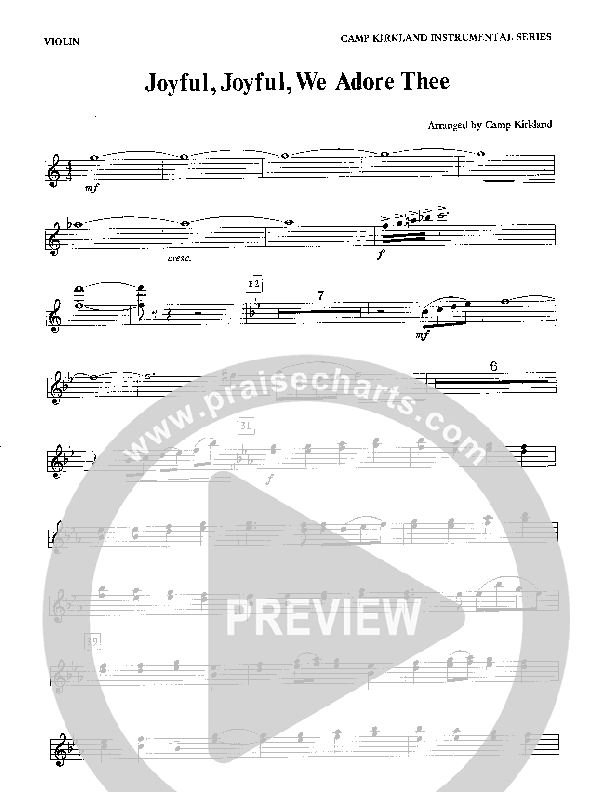 Joyful Joyful We Adore Thee (Instrumental) Violins (Camp Kirkland)
