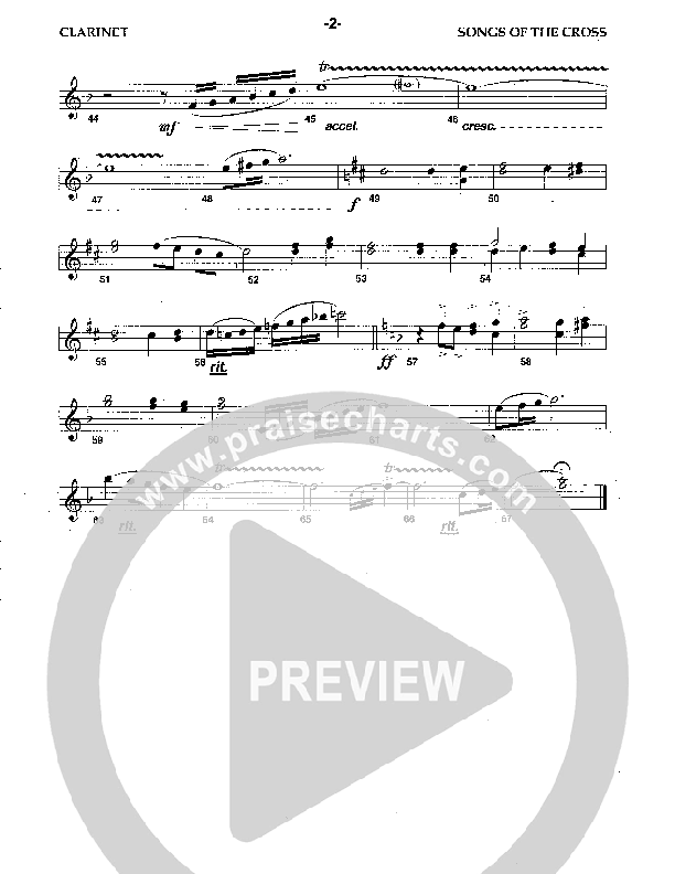 Songs Of The Cross Flute/Oboe (Camp Kirkland)