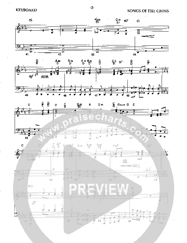 Songs Of The Cross Piano Sheet (Camp Kirkland)