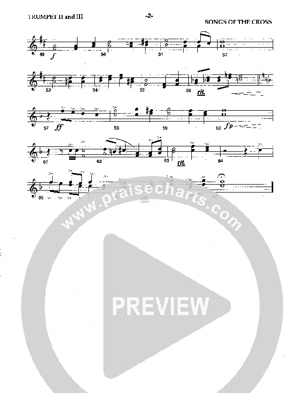 Songs Of The Cross Trumpet 2/3 (Camp Kirkland)