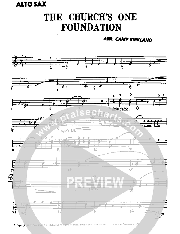 The Church's One Foundation Alto Sax (Camp Kirkland)