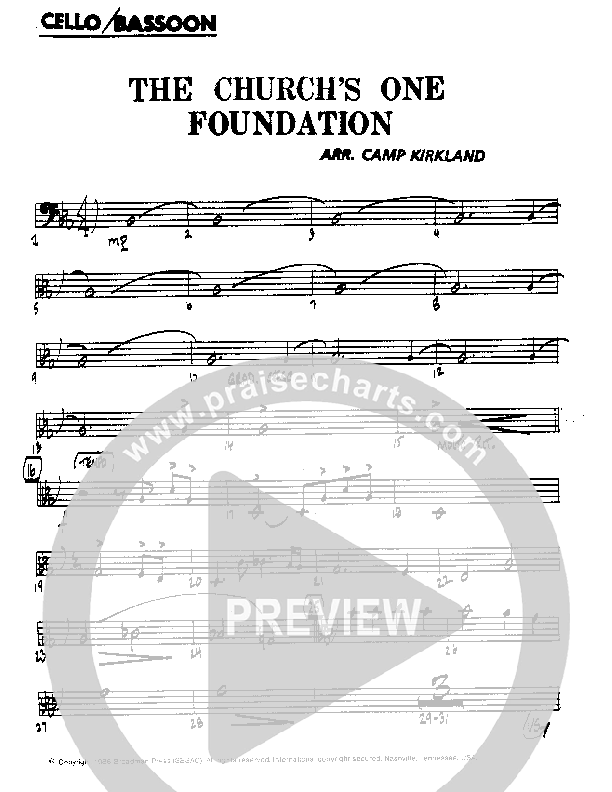 The Church's One Foundation Cello (Camp Kirkland)