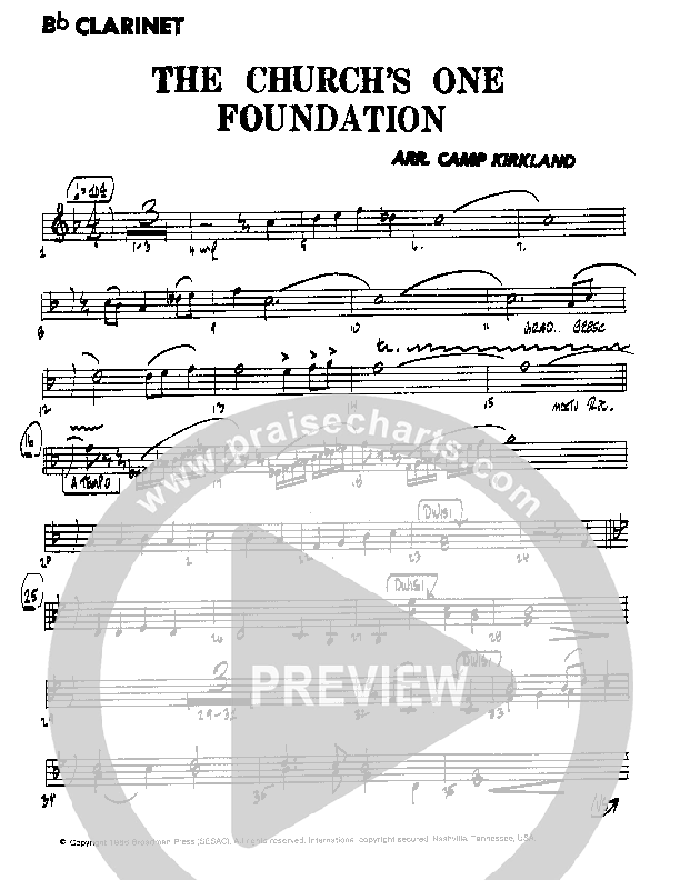 The Church's One Foundation Clarinet (Camp Kirkland)