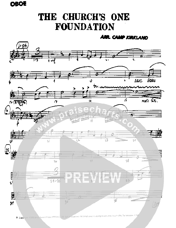 The Church's One Foundation Oboe (Camp Kirkland)