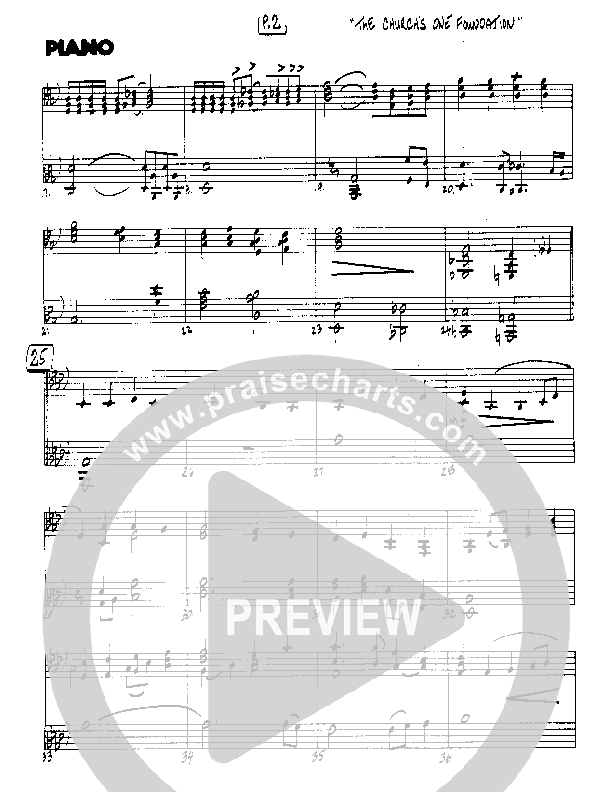 The Church's One Foundation Piano Sheet (Camp Kirkland)