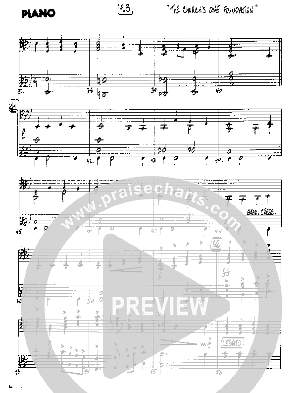 The Church's One Foundation Piano Sheet (Camp Kirkland)