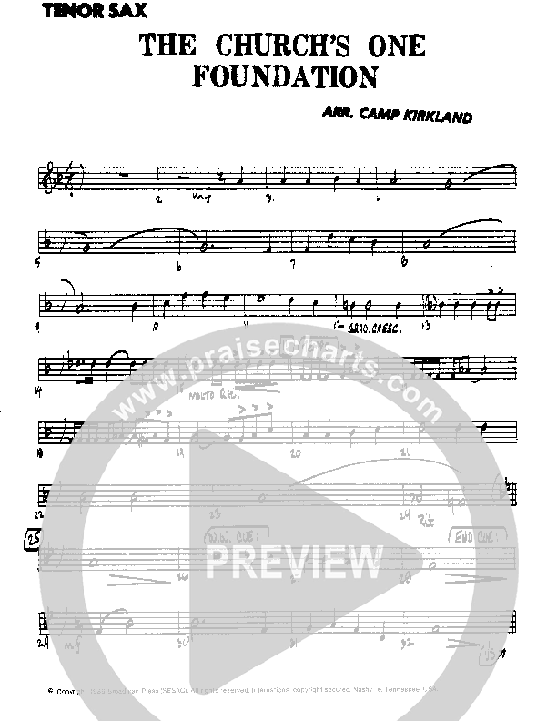 The Church's One Foundation Tenor Sax 2 (Camp Kirkland)