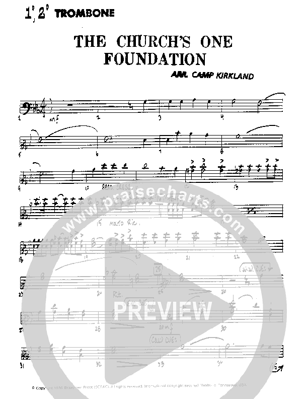 The Church's One Foundation Trombone 1/2 (Camp Kirkland)