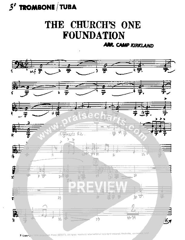 The Church's One Foundation Trombone 3/Tuba (Camp Kirkland)