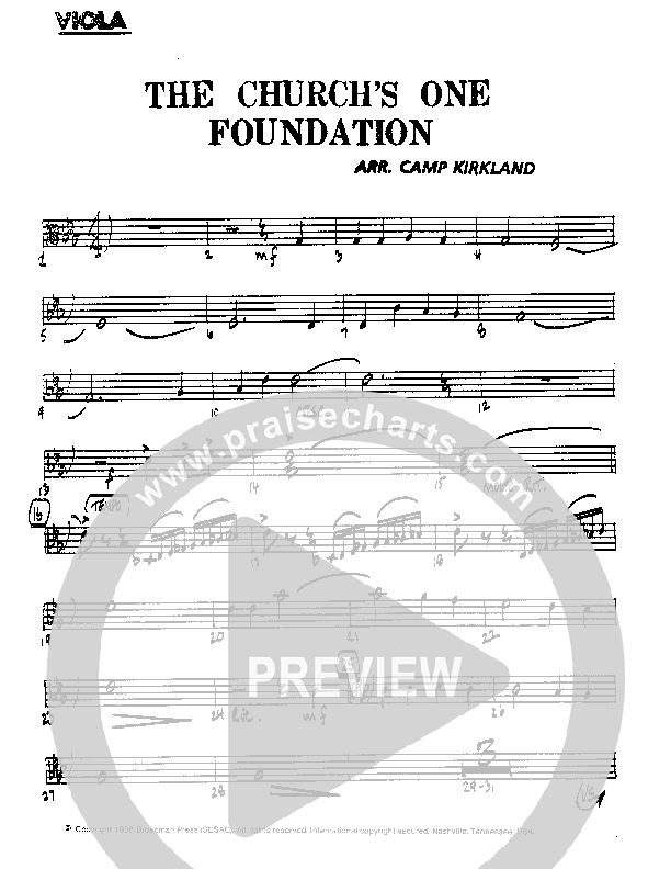 The Church's One Foundation Viola (Camp Kirkland)