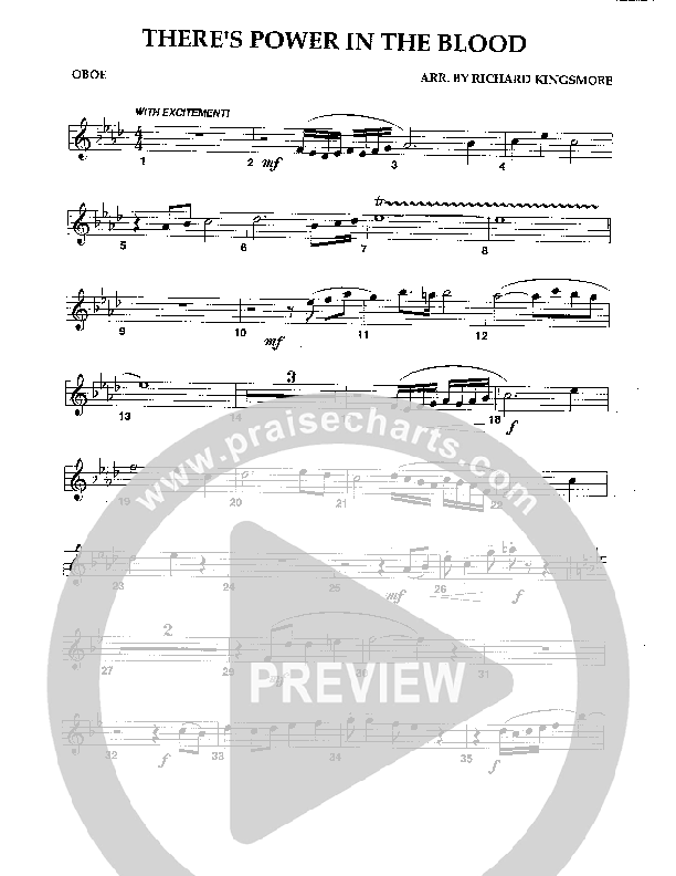 There's Power In The Blood (Instrumental) Oboe (Camp Kirkland)
