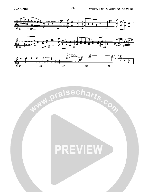 When The Morning Comes Clarinet (Camp Kirkland)