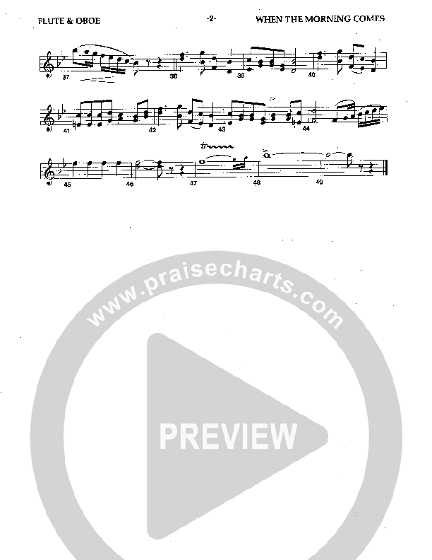 When The Morning Comes Flute/Oboe (Camp Kirkland)