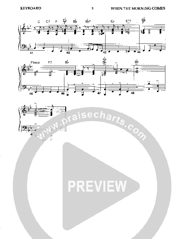 When The Morning Comes Piano Sheet (Camp Kirkland)