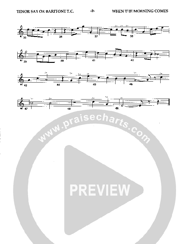 When The Morning Comes Tenor Sax/Baritone T.C. (Camp Kirkland)