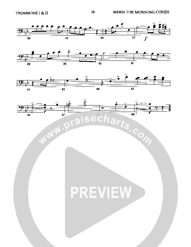 When The Morning Comes Trombone 1/2 (Camp Kirkland)