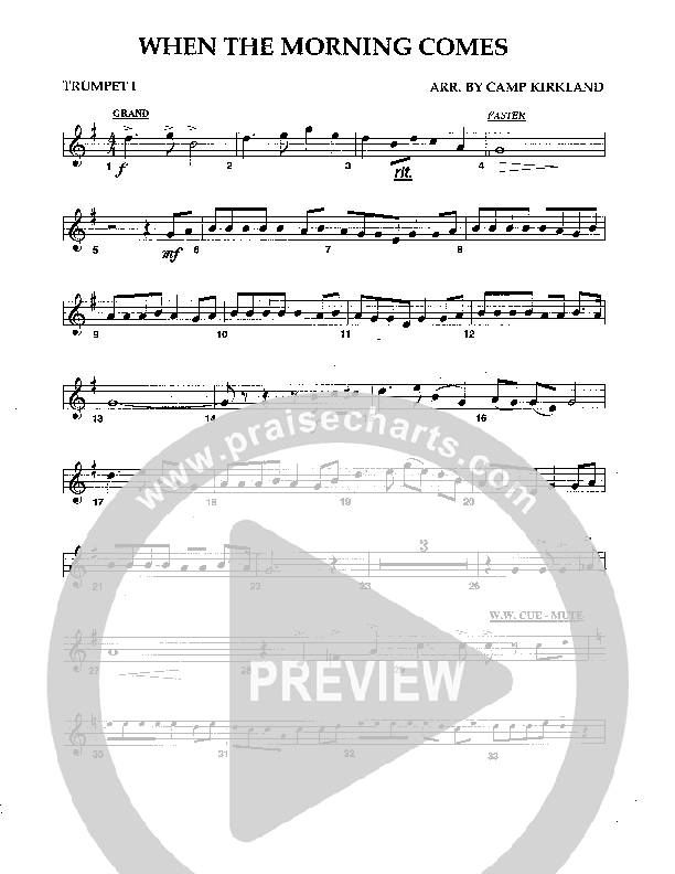 When The Morning Comes Trumpet 1 (Camp Kirkland)