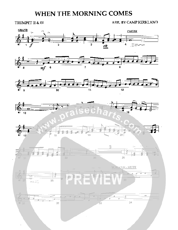 When The Morning Comes Trumpet 2/3 (Camp Kirkland)