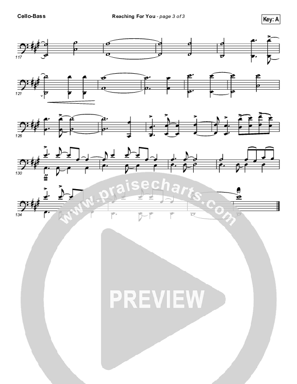 Reaching For You Cello/Bass (Lincoln Brewster)