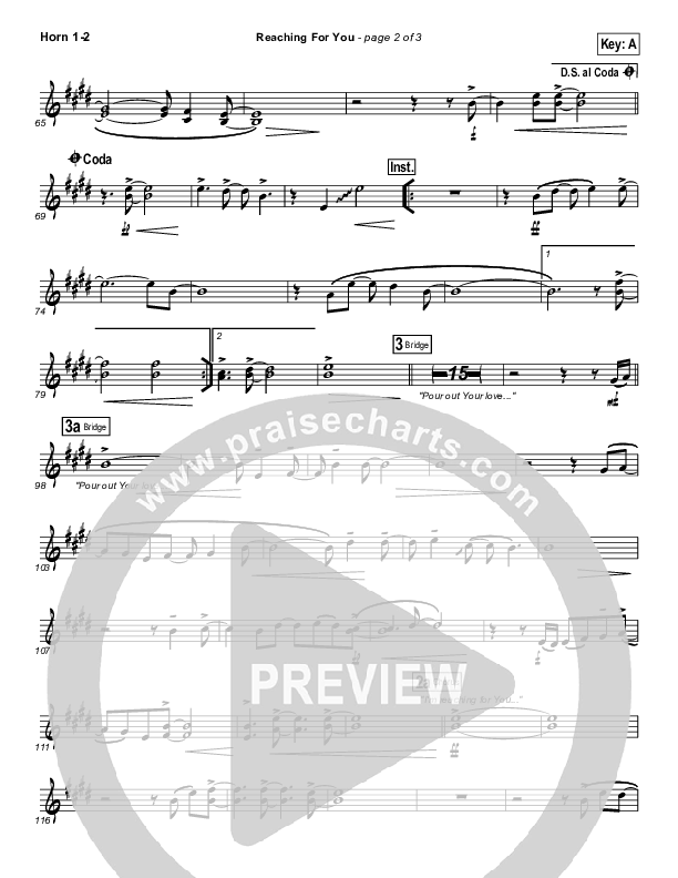 Reaching For You French Horn 1/2 (Lincoln Brewster)