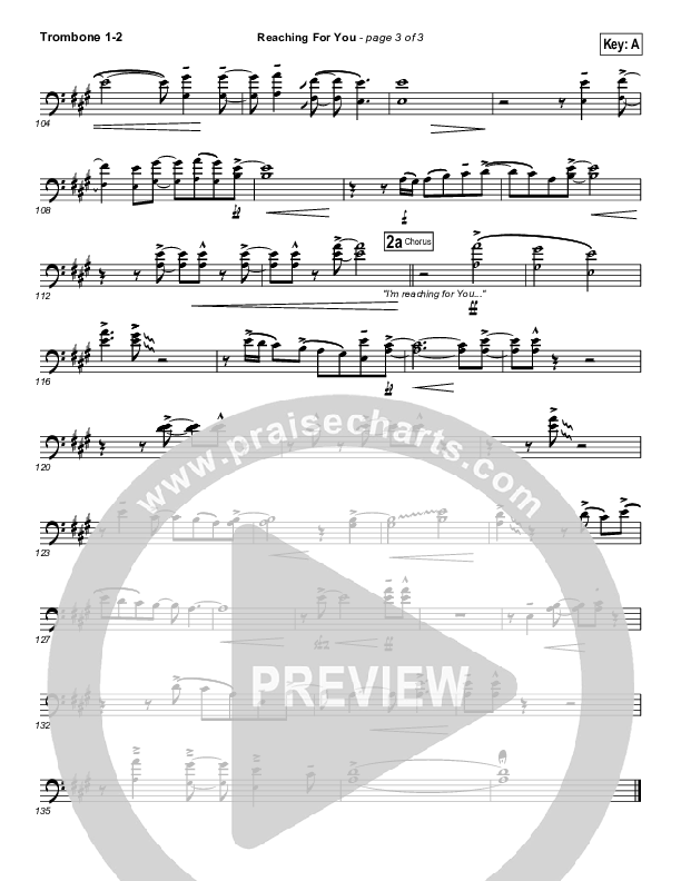 Reaching For You Trombone 1/2 (Lincoln Brewster)