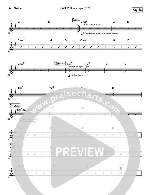 I Will Follow Acoustic Guitar (Chris Tomlin)