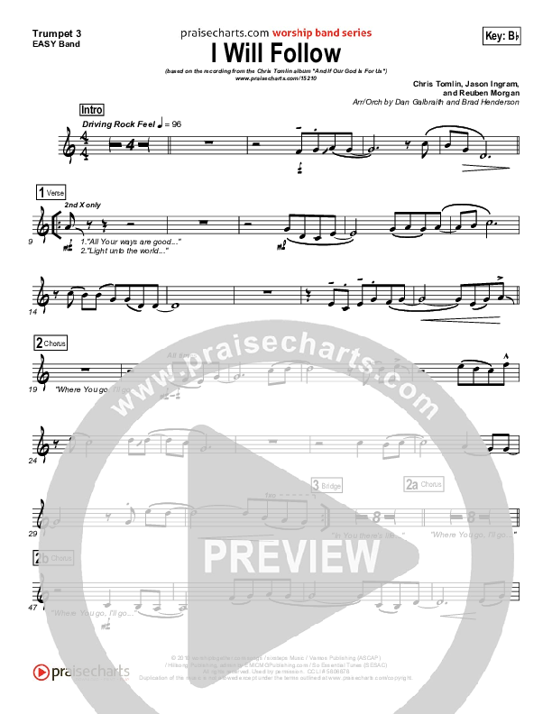 I Will Follow Trumpet 3 (Chris Tomlin)