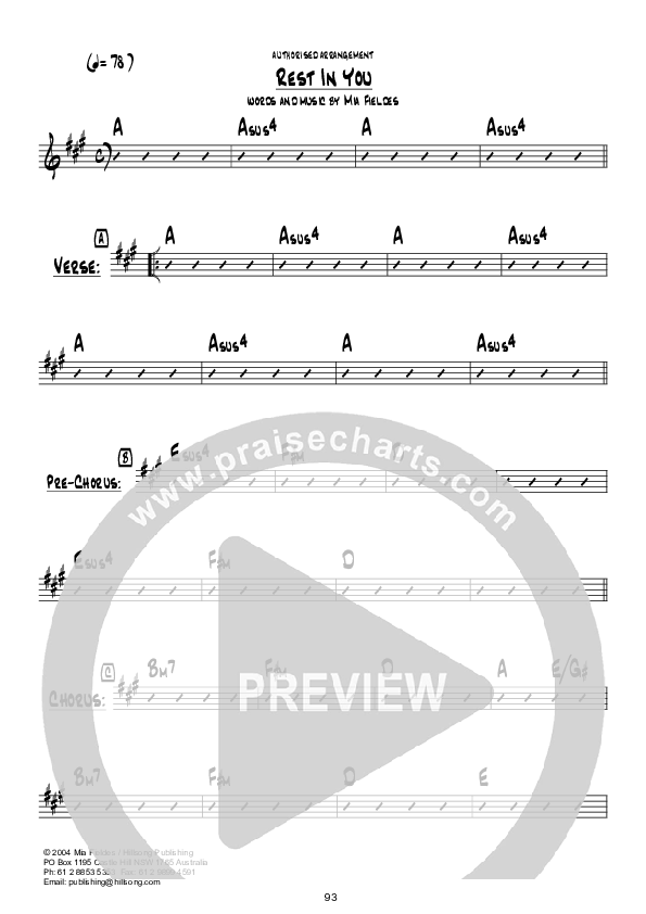 Rest In You Chord Chart (Hillsong UNITED)