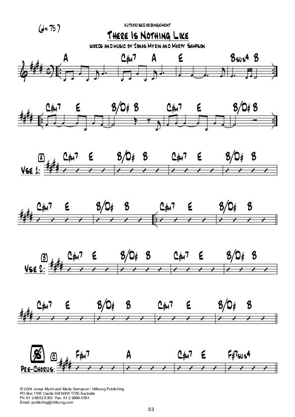 There Is Nothing Like Chord Chart (Hillsong UNITED)