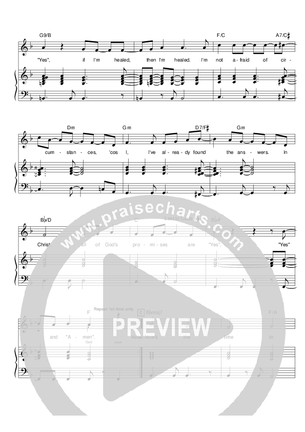 Yes And Amen Piano/Vocal & Lead (Hillsong Worship)