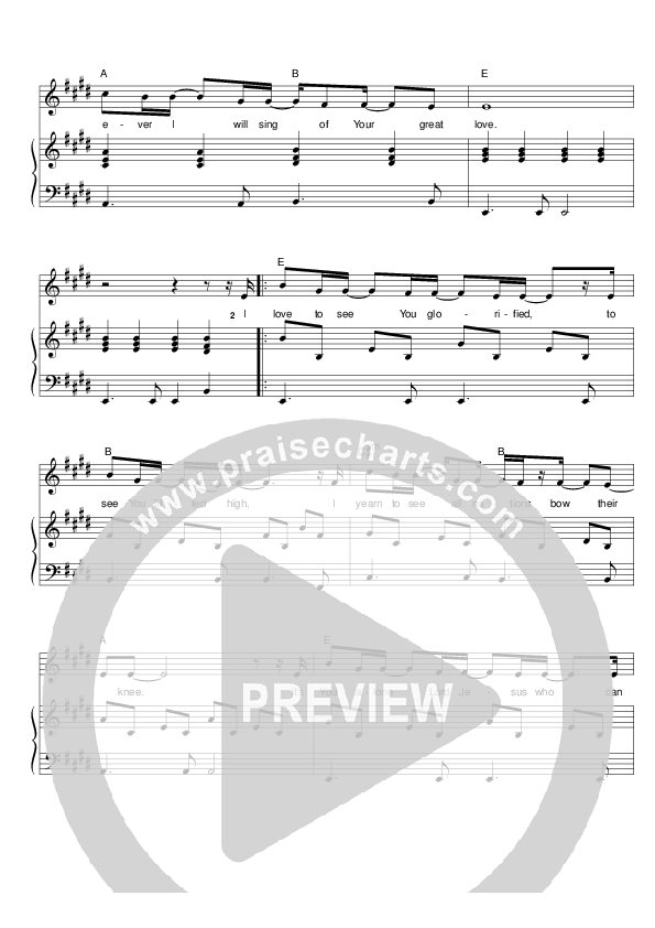 Sing Of Your Great Love Lead & Piano (Hillsong Worship)