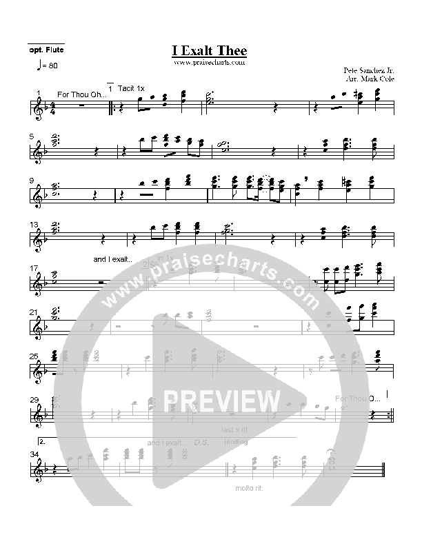 I Exalt Thee Flute (Pete Sanchez)