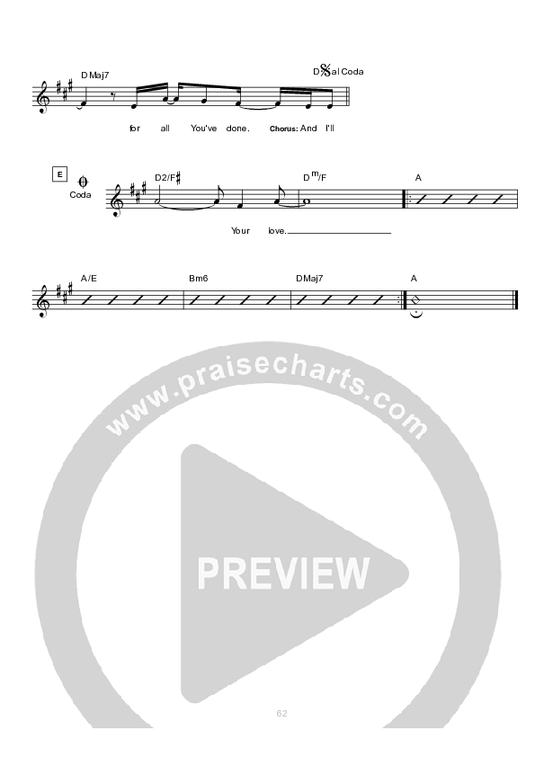 Sing (Your Love) Lead Sheet (Hillsong Worship)