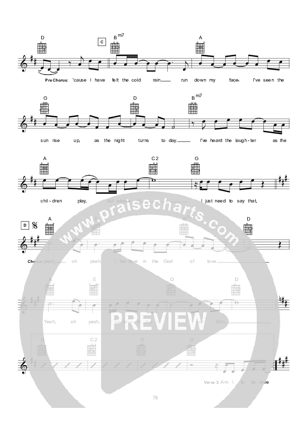 Am I To Believe Lead Sheet (Hillsong UNITED)