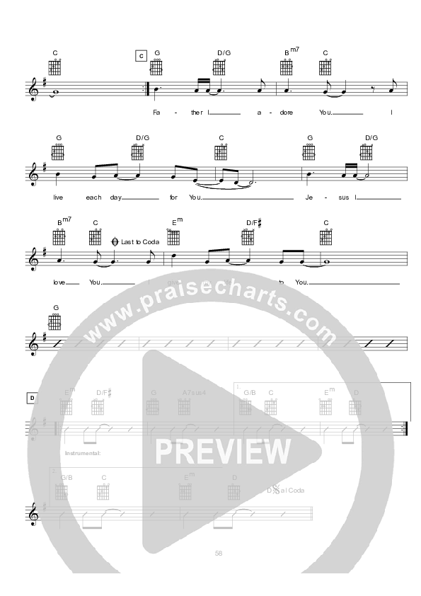 Father I Lead Sheet (Hillsong UNITED)