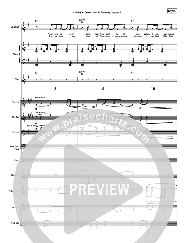 Hallelujah (Your Love Is Amazing) Conductor's Score (Brian Doerksen)