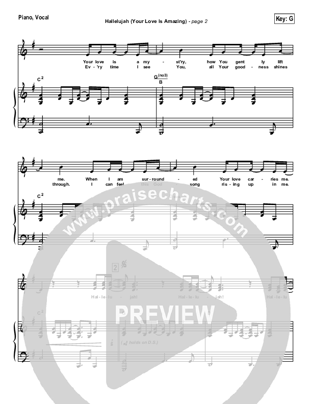 Hallelujah (Your Love Is Amazing) Piano/Vocal (Brian Doerksen)