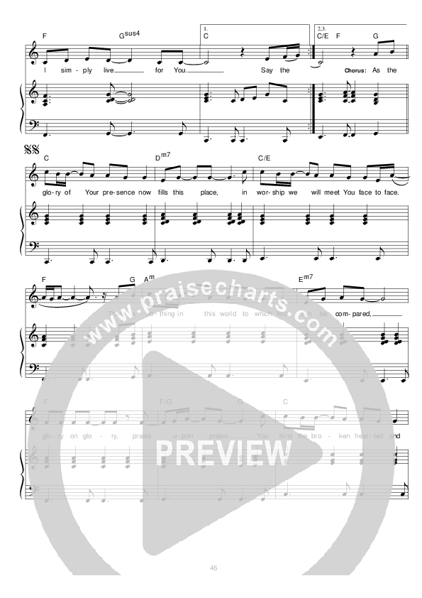 I Simply Live For You Lead & Piano (Hillsong Worship)