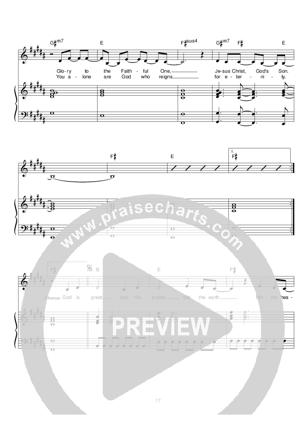 God Is Great Piano/Vocal & Lead (Hillsong Worship)