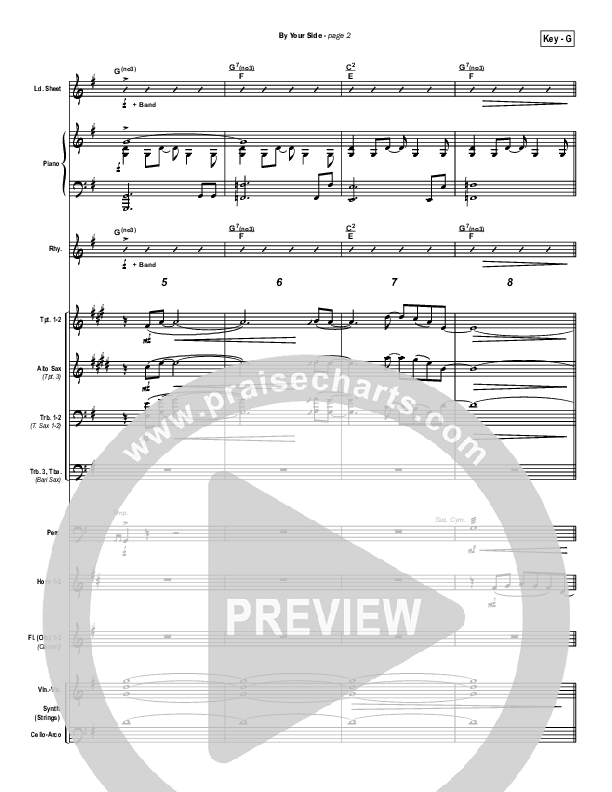 By Your Side Conductor's Score (Hillsong Worship)