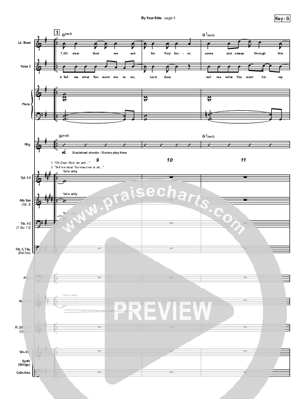 By Your Side Conductor's Score (Hillsong Worship)