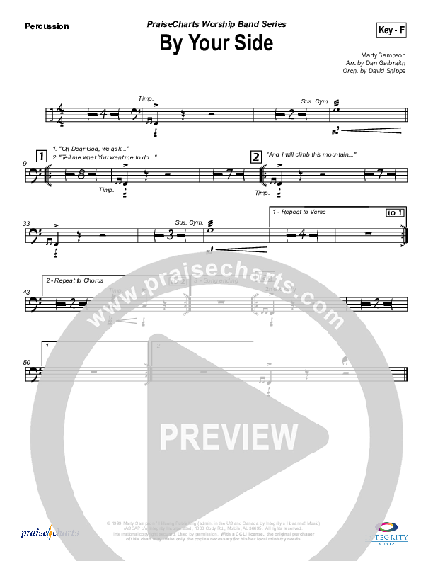 By Your Side Percussion (Hillsong Worship)