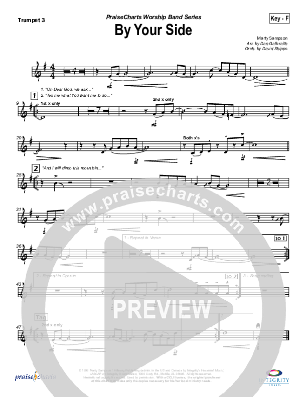 By Your Side Trumpet 3 (Hillsong Worship)