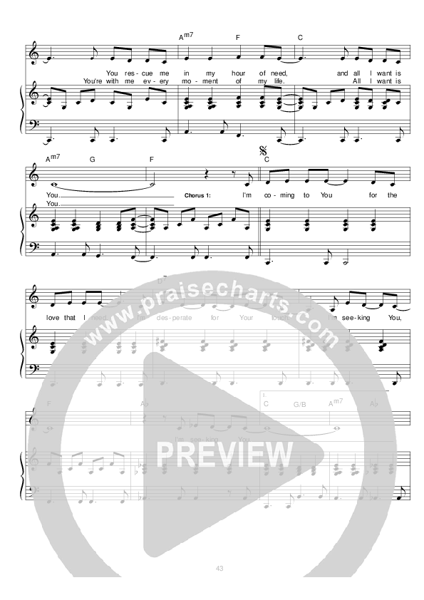 Seeking You Lead & Piano (Hillsong UNITED)