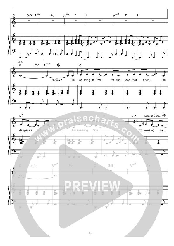 Seeking You Lead & Piano (Hillsong UNITED)